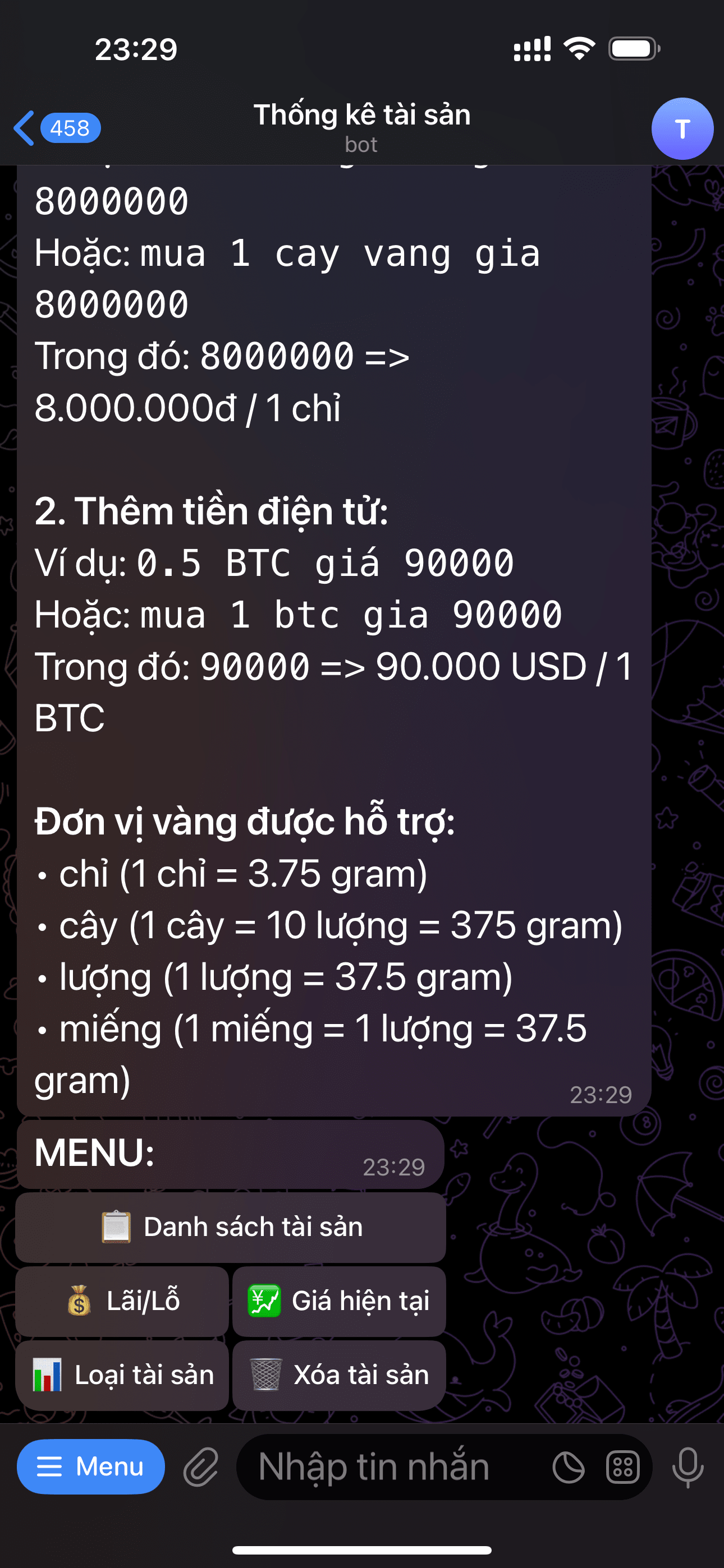 Demo Thống Kê Tài Sản